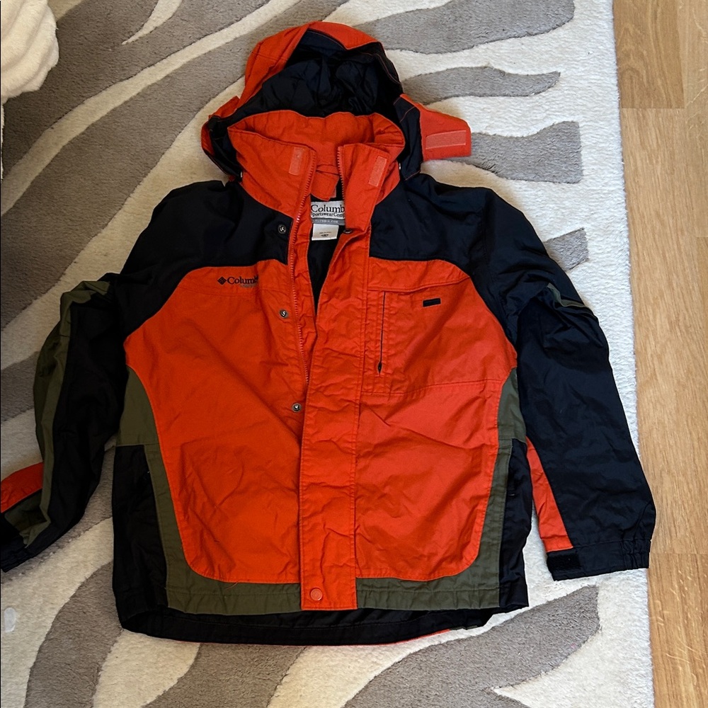 Columbia Vertex Vibrant Orange and Black coat